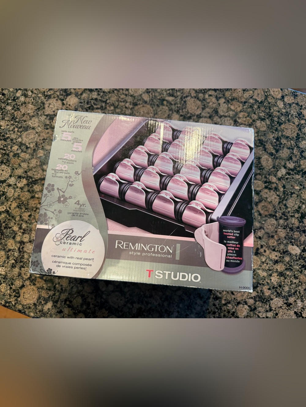 Remington Pink and Black Ceramic Heated 20 Rollers Set